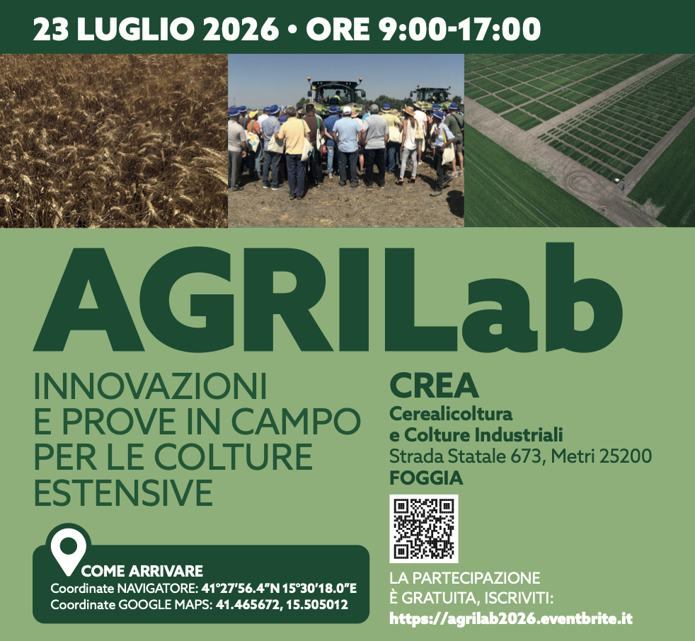 AgriLab, innovazioni e prove in campo per le colture estensive